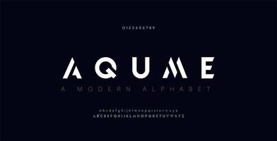 Abstract digital modern alphabet fonts vector