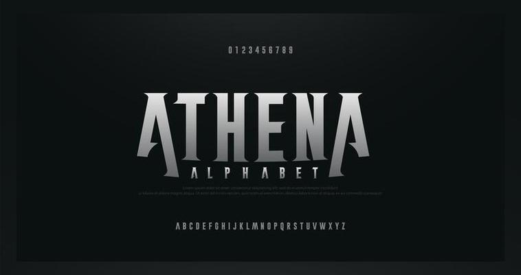 Rock serif modern alphabet fonts