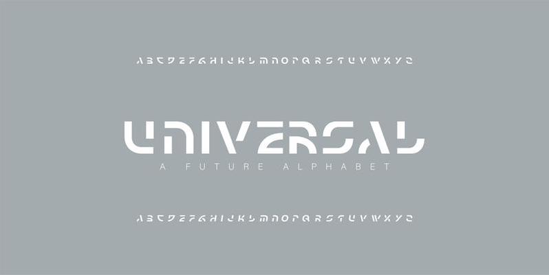 Abstract modern alphabet fonts set
