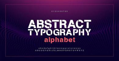 Abstract modern alphabet fonts and numbers vector