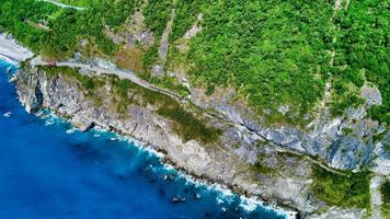 Road along a cliff photo