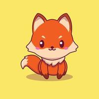 Cute fox sitting