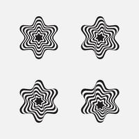 Geometric star shape vector. abstract graphic element design vector