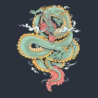 illustration de dragon chinois 12607951 Art vectoriel chez Vecteezy