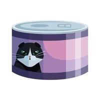 food cat in can isolated icon vector