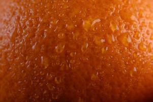 Imagen macro de naranja madura con poca profundidad de campo. foto