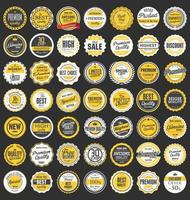 Retro vintage badges and labels collection vector