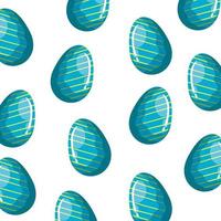 background of eggs easter decorated with stripes vector