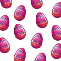 background of eggs easter decorated with gemetric lines vector