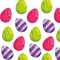 background of eggs easter decorated vector