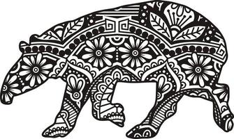 Animal Vector Mandala Line Art Style