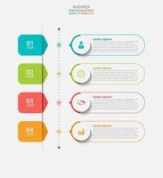 Timeline Infographics Design With 4 Option vector
