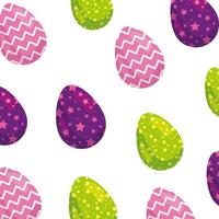 background of eggs easter decorated vector