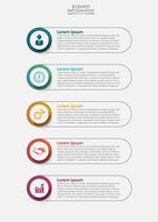 Infographic Thin Line Design Template With 5 Options vector