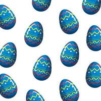 background of eggs easter decorated with gemetric lines vector