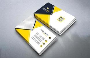 Yellow Business Card With Place For Image vector