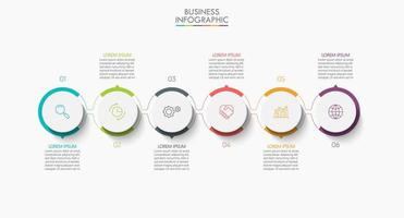 Modern Infographic Circle Connection Template vector