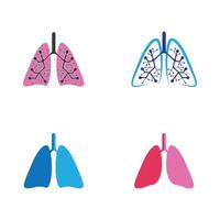 Lung logo images design vector