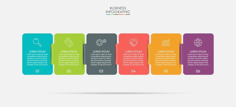 Square Shape Connection Infographic Template