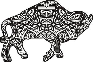 Animal Vector Mandala Line Art Style