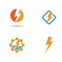 Lightning logo images vector