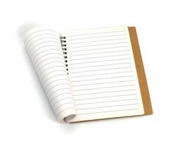 Spiral notebook with lined sheets photo