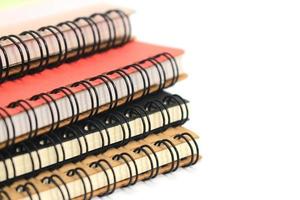 Colorful spiral notebooks photo