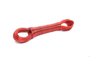 Red nylon rope photo