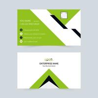 plantilla de tarjeta de visita minimalista geométrica verde vector