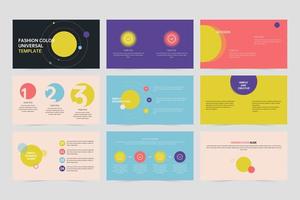 Colorful creative presentation design template vector