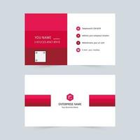 Red transition business card vector