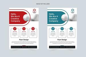Business simple A4 flyer cover template vector