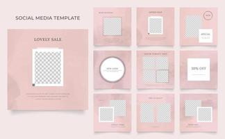 Social media template banner fashion sale promotion vector