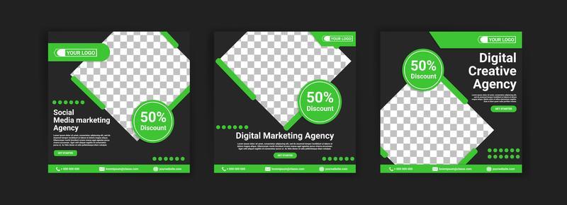 Social media marketing agency. Digital Marketing Agency. Digital Creative Agency. Social media post banner template for your business.