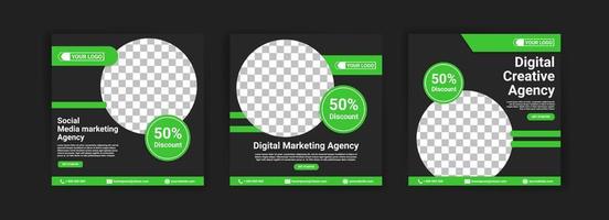 Social media marketing agency. Digital Marketing Agency. Digital Creative Agency. Social media post banner template for your business. vector