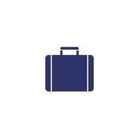 briefcase, suitcase icon on white vector