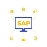 SAP, business software vector icons