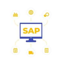 SAP, business software vector icons