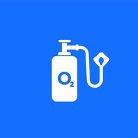 oxygen tank and mask, vector icon