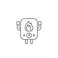 heating system vector line icon on white