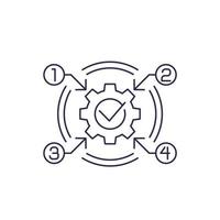 process optimization vector line icon