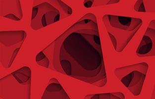 Red abstract paper cut background vector