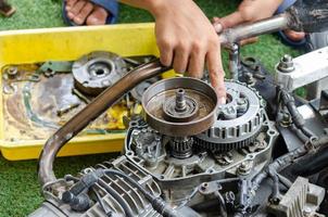 Motorcycle engine repair photo