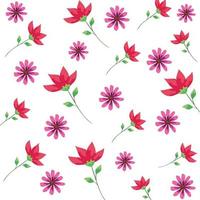 background of flowers and leafs vector