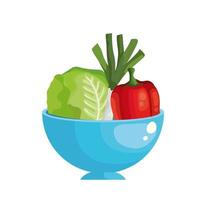 pimiento fresco vegetal icono aislado vector