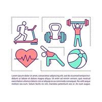 icono de concepto de entrenamiento de equilibrio con texto vector