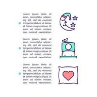 Sleep improvement concept icon with text vector