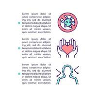 Healthy heart and immune system concept icon with text vector