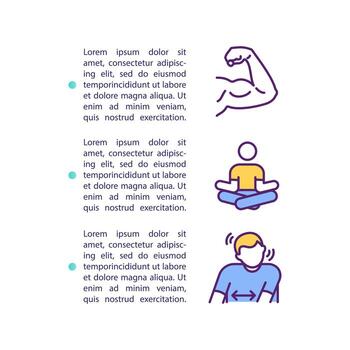 Hypertonic muscle release concept icon with text vector