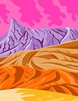 Death Valley National Park in California and Nevada vector